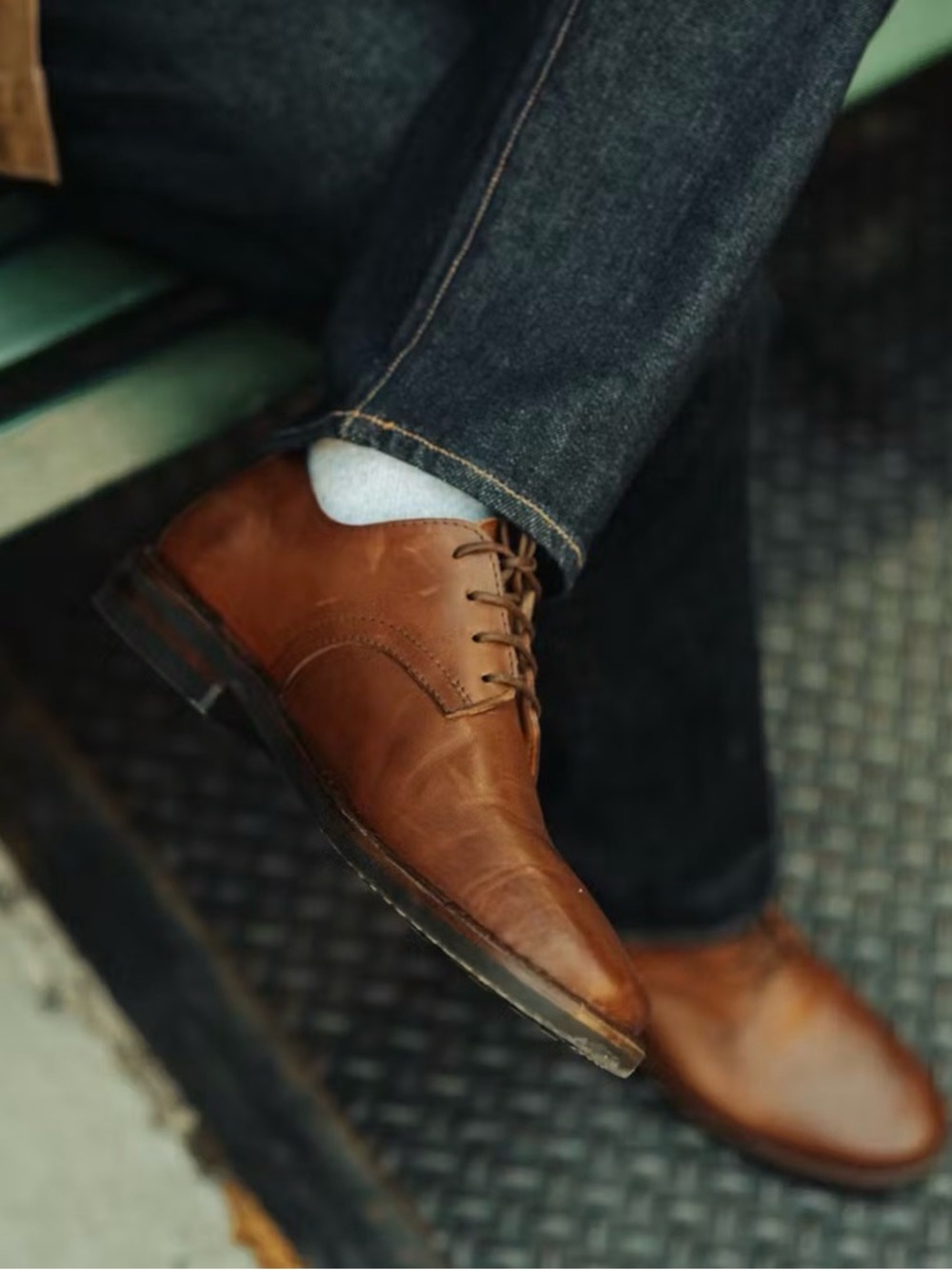 Astroflex Redflex Rubber, Brown — Classic Lace-Up Oxford Style